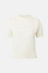 Warehouse Broderie Trim Ruffle Knitted Tee thumbnail 5