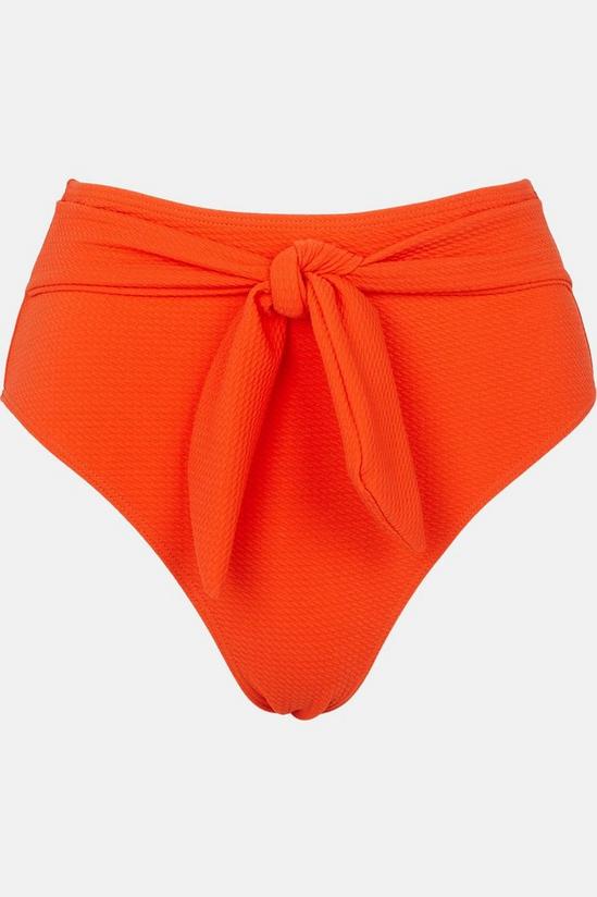 Warehouse Textured High Waist Soft Belt Bikini Bottom 5