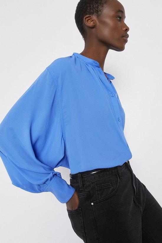 Warehouse Blouse With Grandad Collar 1