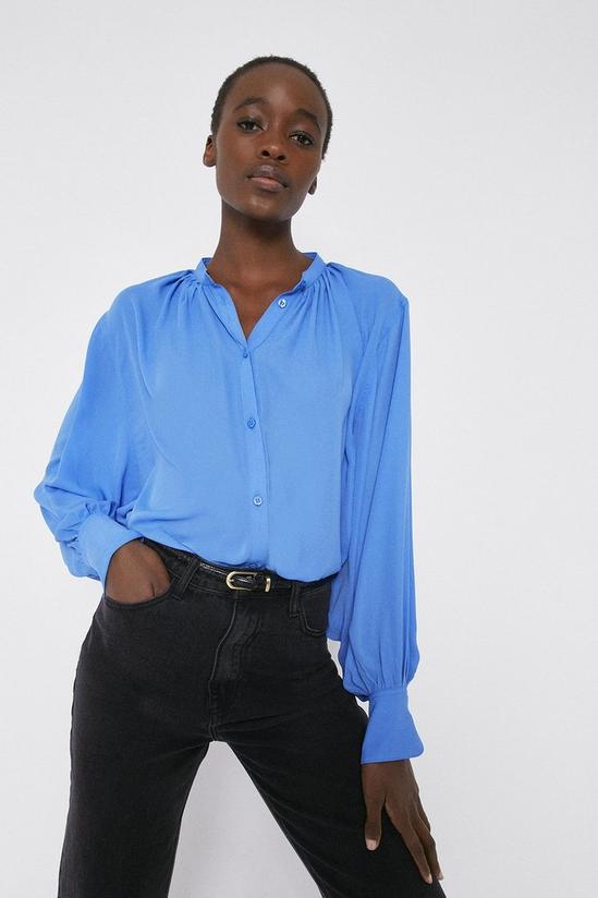 Warehouse Blouse With Grandad Collar 2