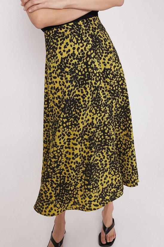 Warehouse Skirt In Yellow Animal 2