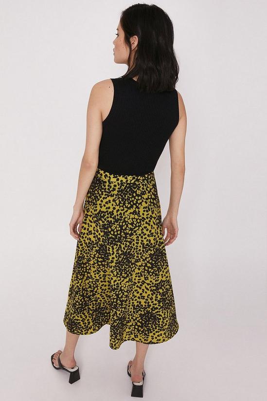 Warehouse Skirt In Yellow Animal 3