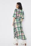 Warehouse Fit And Flare Dress In Check With Pleat Hem thumbnail 4