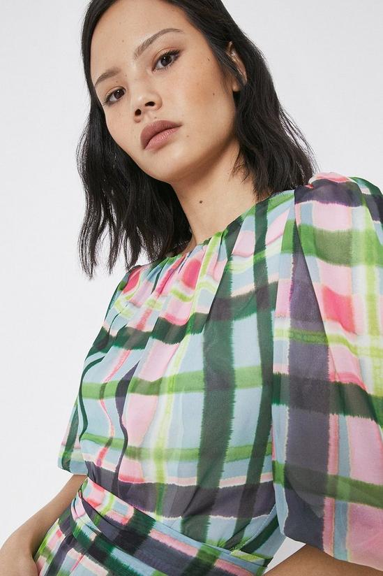 Warehouse Fit And Flare Dress In Check With Pleat Hem 5