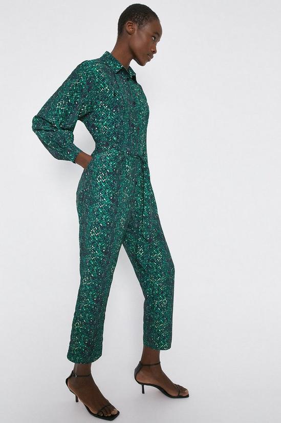 Warehouse Jumpsuit In Snake Print 1
