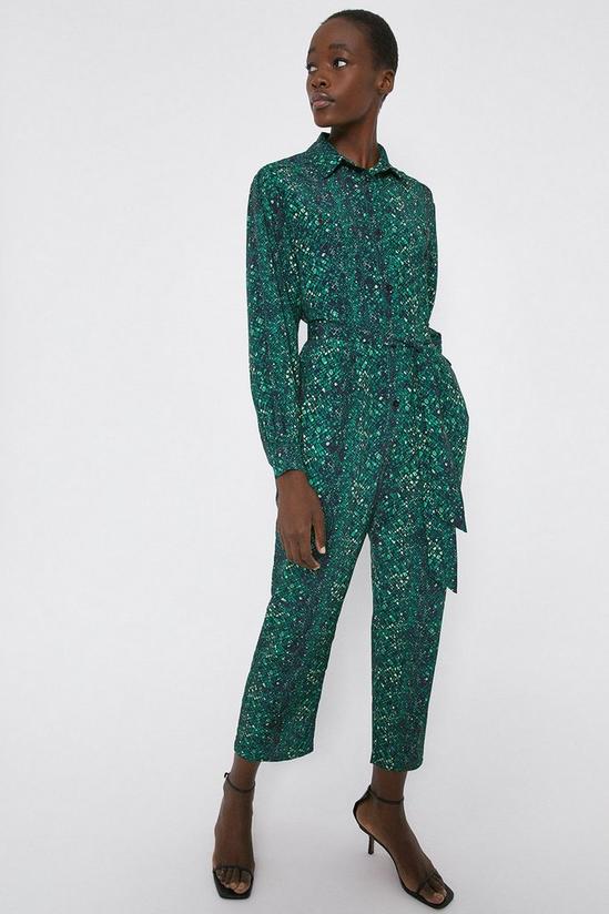 Warehouse Jumpsuit In Snake Print 2