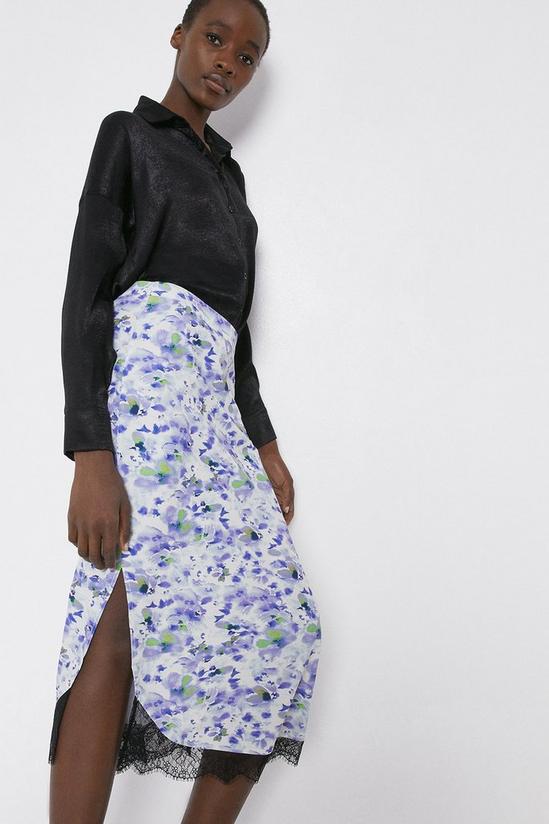 Warehouse Skirt In Lilac Floral 1
