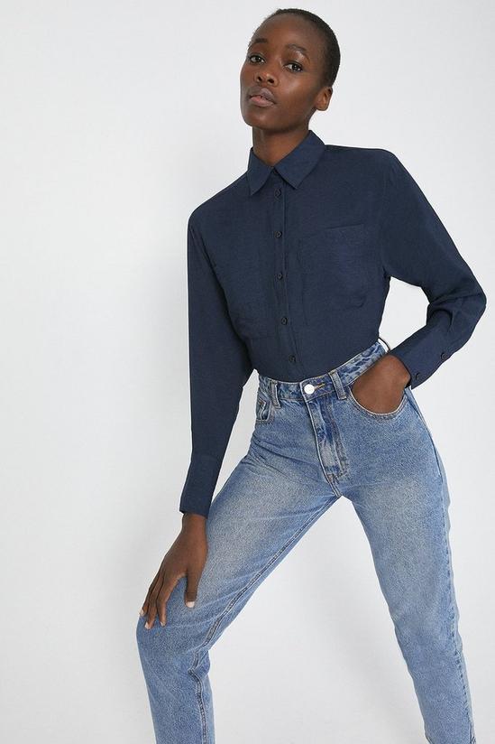 Warehouse Textured Shirt With Pockets 1
