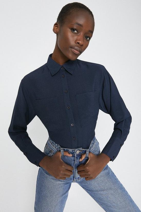 Warehouse Textured Shirt With Pockets 4