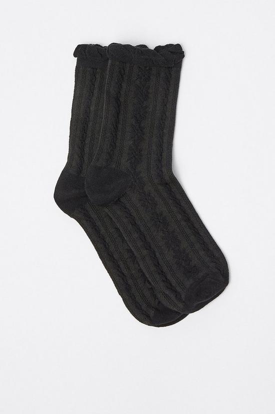 Warehouse Frill Trim Socks 1
