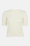 Warehouse Stitch Detail Crew Neck Knitted Tee thumbnail 5