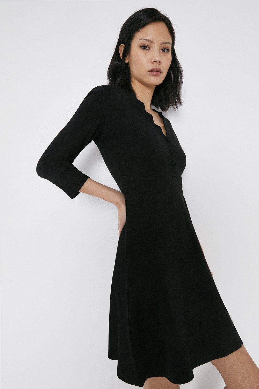 Scallop clearance ponte dress