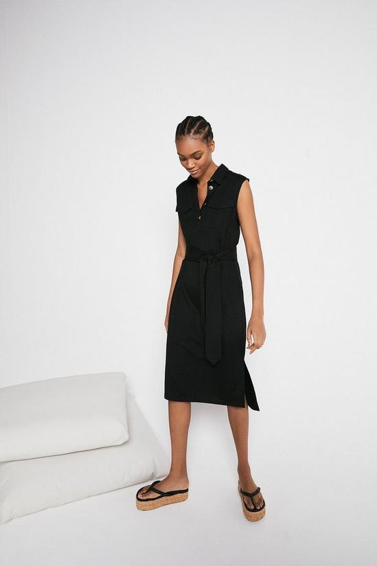 Warehouse Pique Utility Belted Dress 1