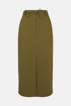 Warehouse Split Front Pencil Skirt With Skinny Tie thumbnail 5