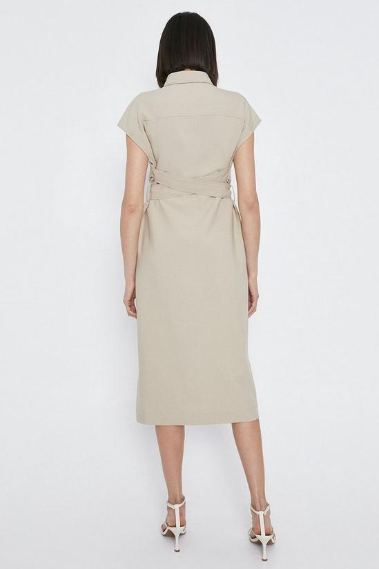 Warehouse Pocket Shirt Dress With X Over Back 3