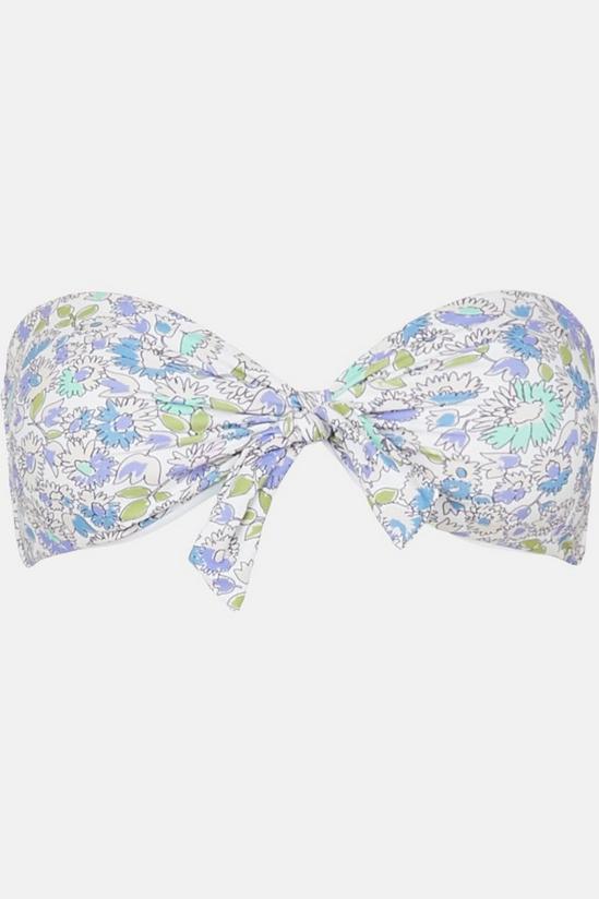 Warehouse Bandeau Tie Front Ditsy Floral Bikini Top 5