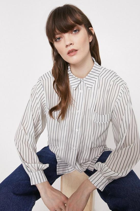 Warehouse Shirt With Pleat And Pockets In Stripe 2