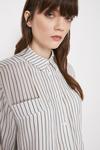 Warehouse Shirt With Pleat And Pockets In Stripe thumbnail 4