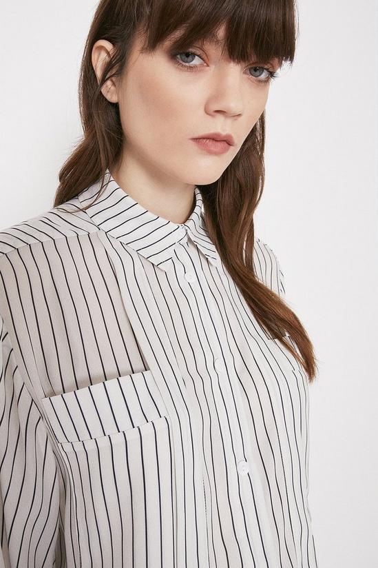 Warehouse Shirt With Pleat And Pockets In Stripe 4