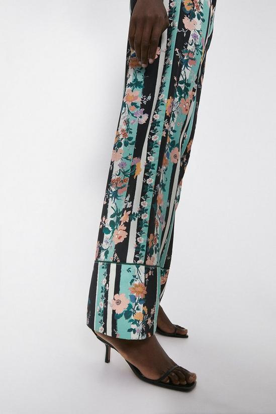 Warehouse Wide Leg Trouser In Linear Floral 4