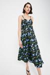 Warehouse Cami Dress In Blue Floral Print thumbnail 1