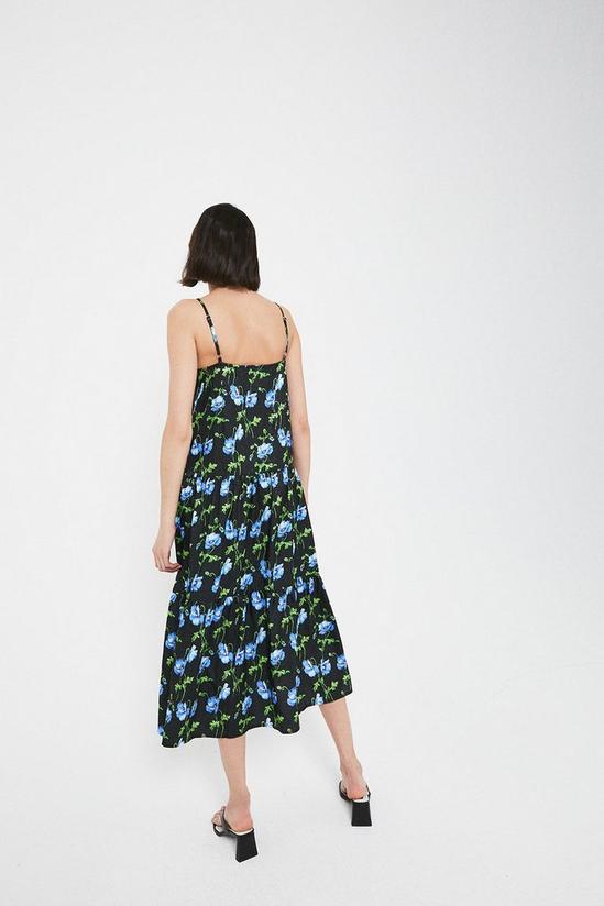 Warehouse Cami Dress In Blue Floral Print 3