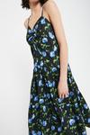 Warehouse Cami Dress In Blue Floral Print thumbnail 4