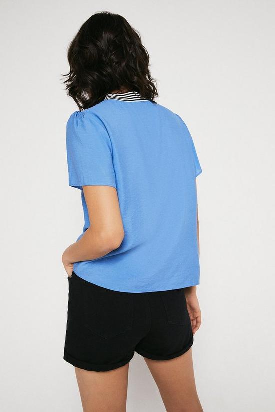 Warehouse Top With Stripe Neck Band 3