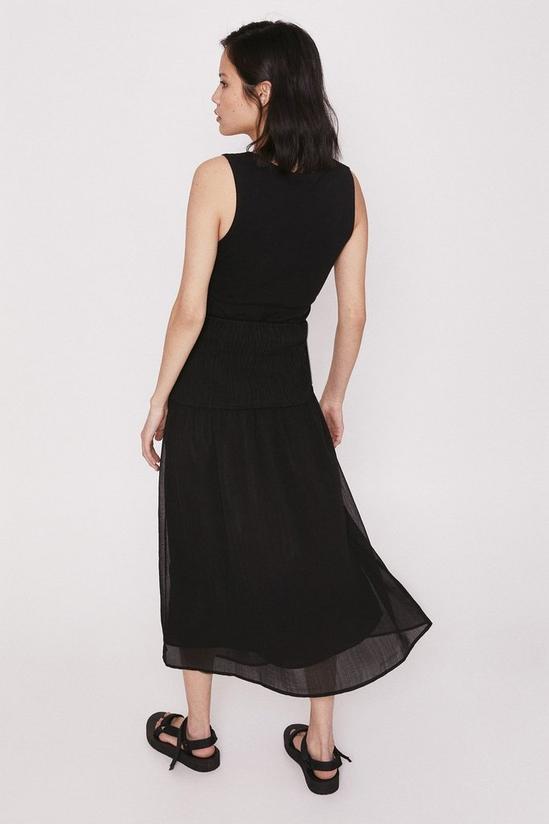 Warehouse Midi Skirt With Shirred Waist 3