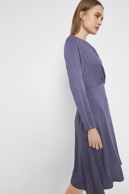 Warehouse Midi Dress With Knot Front 1