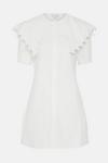 Warehouse Cotton Mini Dress With Lace Collar thumbnail 5