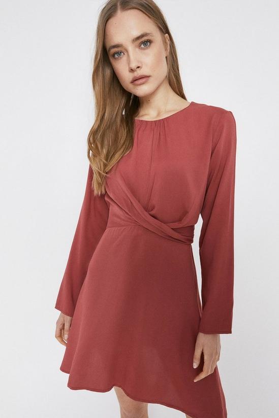 Warehouse Mini Dress With Knot Front 4