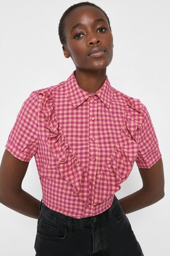Warehouse Check Shirt With Frill 1