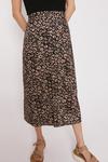Warehouse Skirt With Buttons In Animal Print thumbnail 2
