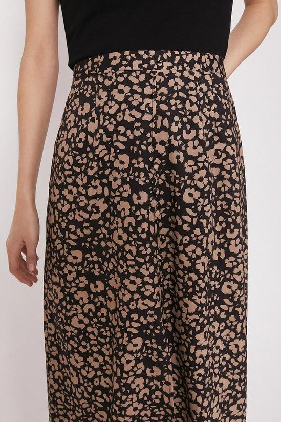 Warehouse Skirt With Buttons In Animal Print 4