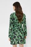 Warehouse Mini Dress With Knot Front In Floral thumbnail 4