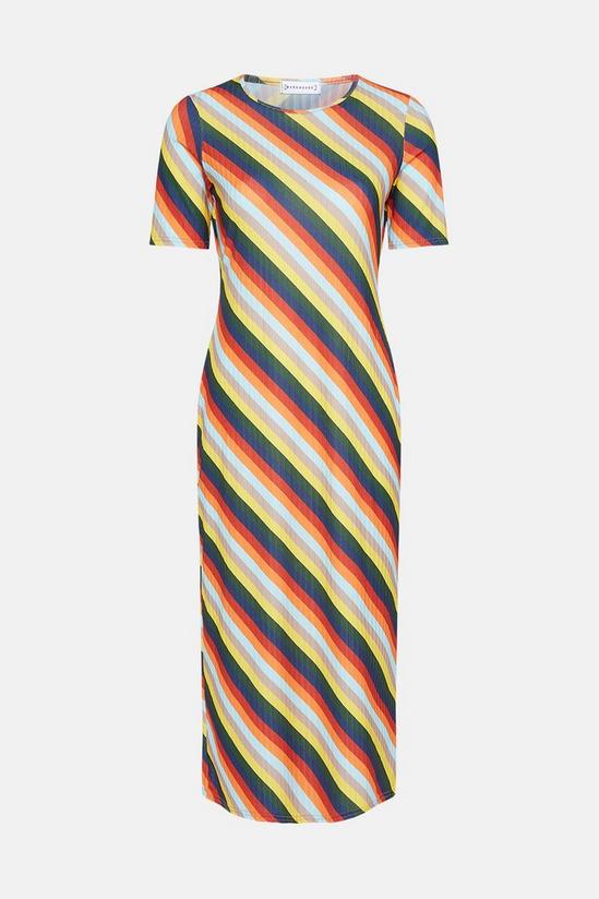 Warehouse Stripe Rib Column Dress 5