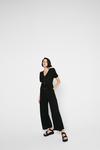 Warehouse Pique Puff Sleeve Belted Jumpsuit thumbnail 2