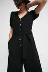 Warehouse Pique Puff Sleeve Belted Jumpsuit thumbnail 4