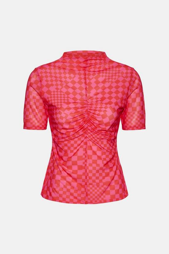 Warehouse Printed Ruched Front Top 5