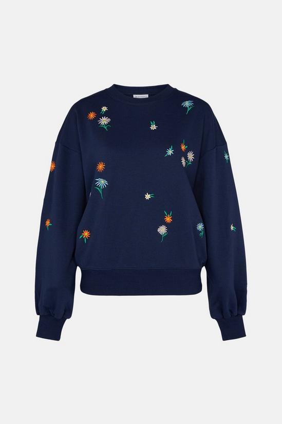 Warehouse Floral Embroidered Sweat 5