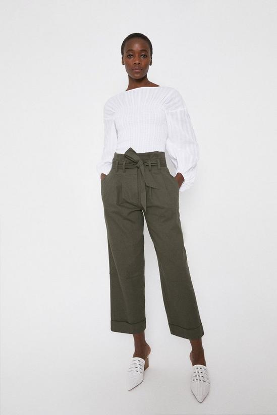 Warehouse Twill Paperbag Belted Trousers 3