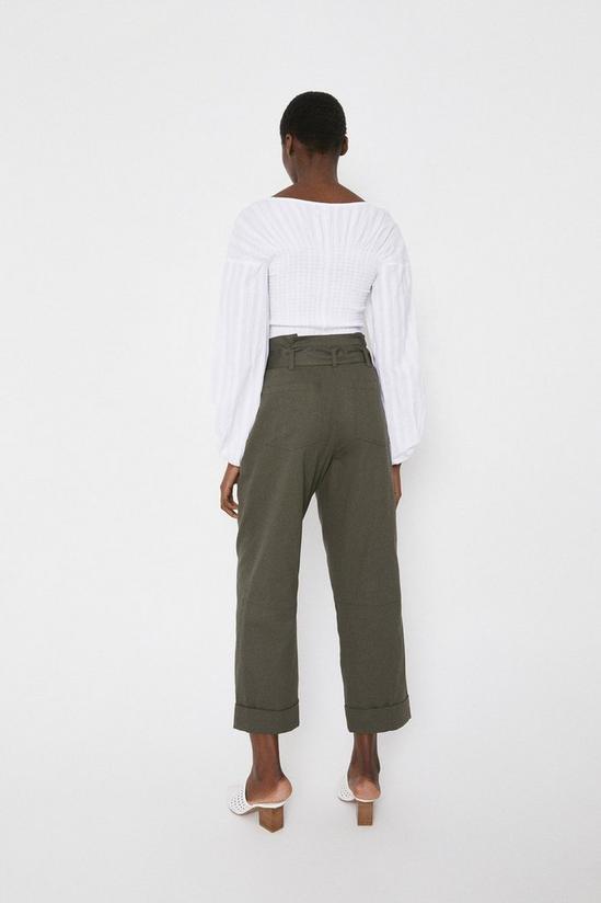 Warehouse Twill Paperbag Belted Trousers 4