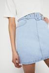 Warehouse Denim Belted Mini Pelmet Skirt thumbnail 1