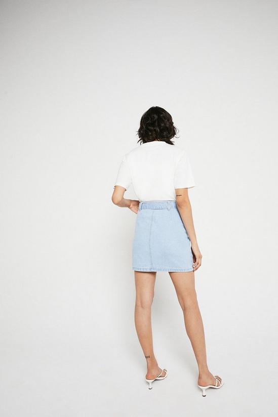 Warehouse Denim Belted Mini Pelmet Skirt 3