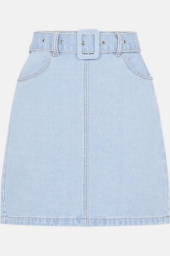 Warehouse Denim Belted Mini Pelmet Skirt 5