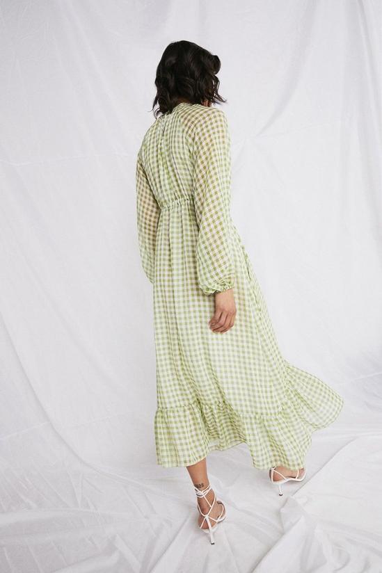 Warehouse Maxi Dress In Gingham 3