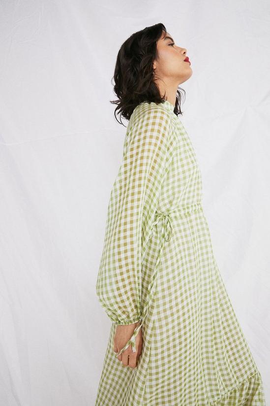 Warehouse Maxi Dress In Gingham 4