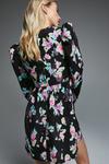Warehouse Puff Sleeve Dress In Printed Floral thumbnail 3