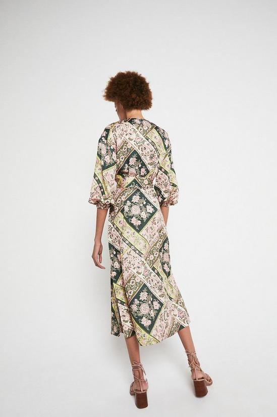 Warehouse Kimono Dress In Scarf Print 3
